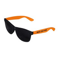 Black/Orange Retro 2 Tone Tinted Lens Sunglasses